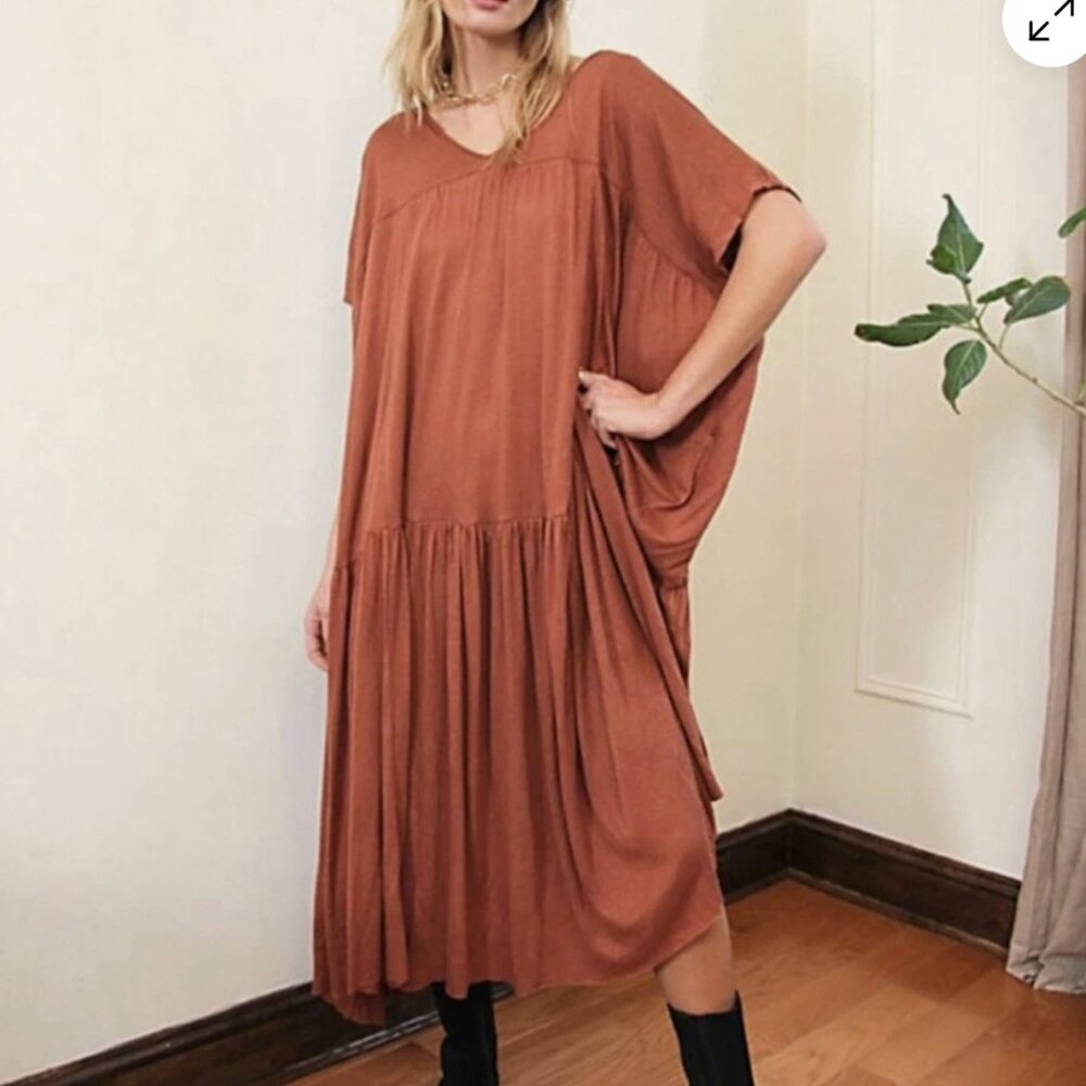 Free People Rust Maxi Dress Size XS